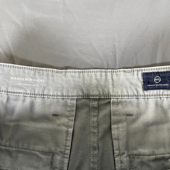 AG Adriano Goldschmied The Wanderer Shorts Men's Size 35 Gray Slim Trouser - Picture 2 of 6